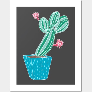 Cacti with flower Posters and Art